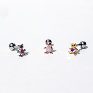 จิวต่างหูเกาหลี More Than Piercing: A020 Bubble Bear