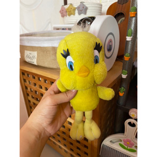 (มีตำหนิตามภาพท้ายนะคะ)🐤ตุ๊กตามือสอง🐥 ตุ๊กตาเป็ดทวิตตี้ ลูนนี่ ตูนส์ Tweety Looney Tunes ตุ๊กตาญี่ปุ่น ขนาด 15 ซม.