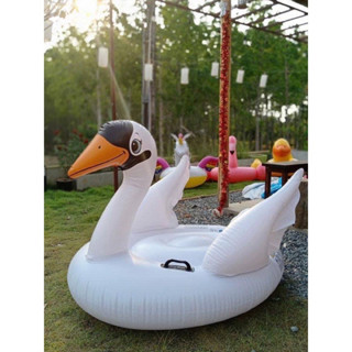 Intex 56287 แพยางเป่าลม แพยางหงส์ สีขาว swan floating giant inflatable pool partie