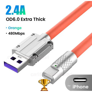 USB ชาร์จสายสำหรับไอ Phone 14 13 12 11 Pro Max XS 6S 7 8 Plus Extra หนา soft TPE ชาร์จโทรศัพท์สายชาร์จข้อมูลสายไฟ