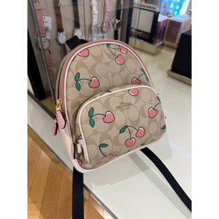 COACH Mini Court Backpack In Signature Canvas (เป้มินิ)