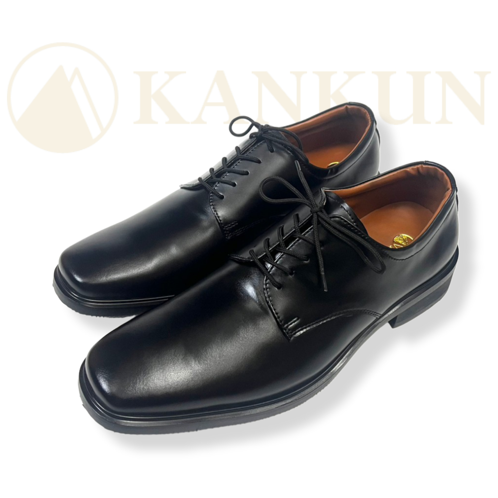 KANKUN รองเท้าคัทชู หนังแท้ derby ทรงหัวตัด งานสวย ถูกระเบียบ หนังขัดมันเงา พื้นนุ่มมาก ใส่ออกงานพิธีต่าง ๆ ผูกเชือกสีดำ ราคา ถูกที่สุด ดีลบีเคเค แกลเลอรีภาพที่ 2