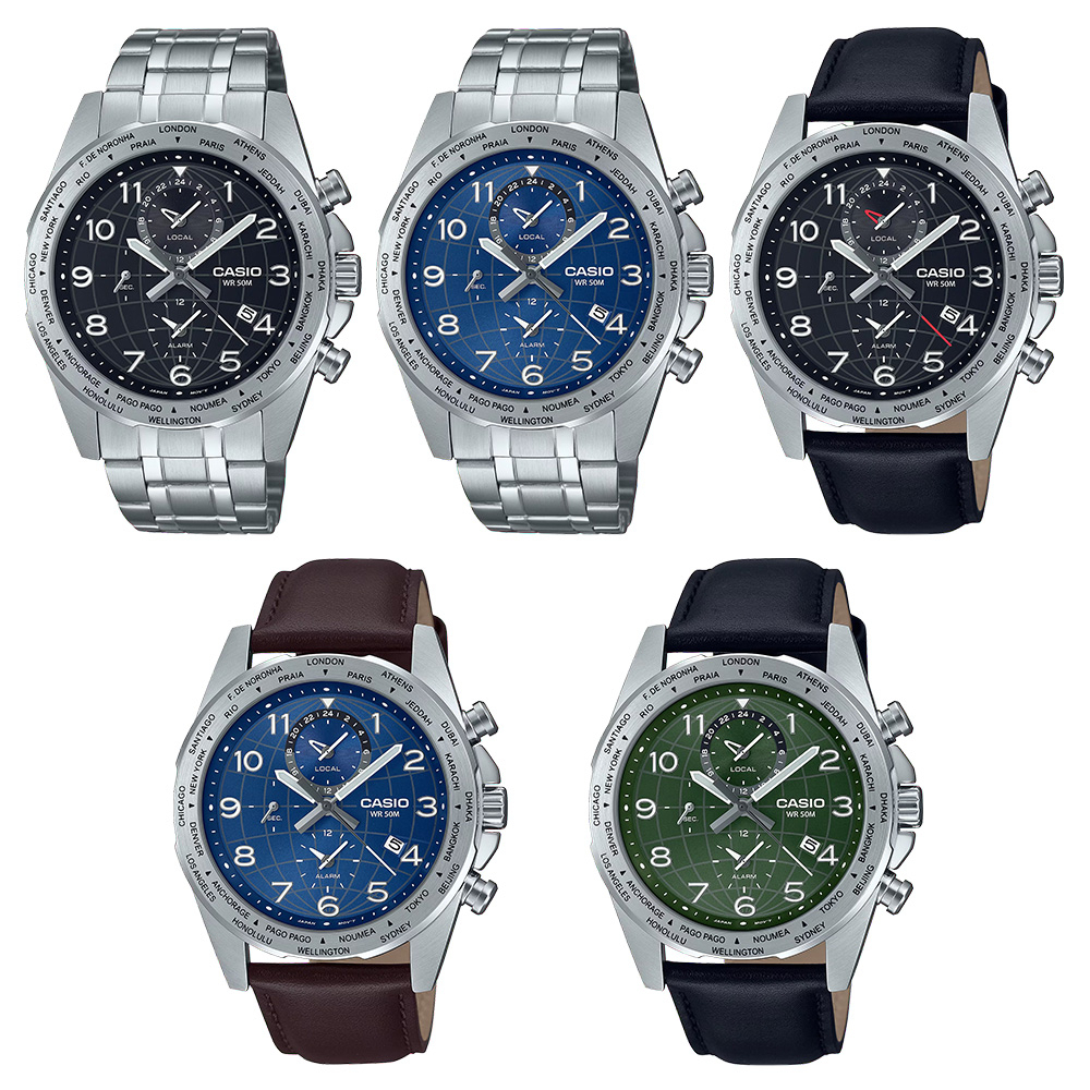 Casio Standard นาฬิกาข้อมือผู้ชาย สายสแตนเลส รุ่น (MTP-W500D-1A,MTP-W500D-2A,MTP-W500L-1A,MTP-W500L-2A,MTP-W500L-3A)
