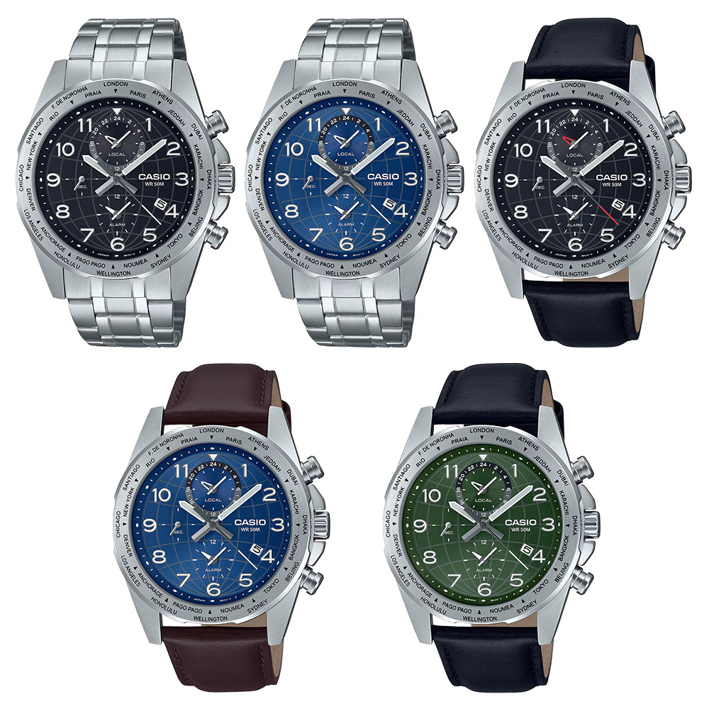 Casio Standard นาฬิกาข้อมือผู้ชาย สายสแตนเลส รุ่น (MTP-W500D-1A,MTP-W500D-2A,MTP-W500L-1A,MTP-W500L-