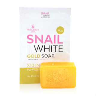 Snail Face&amp;Body White Gold Soap 70g บอกลาผิวคล้ำเสียด้วยสบู่หอยทากทองคำ