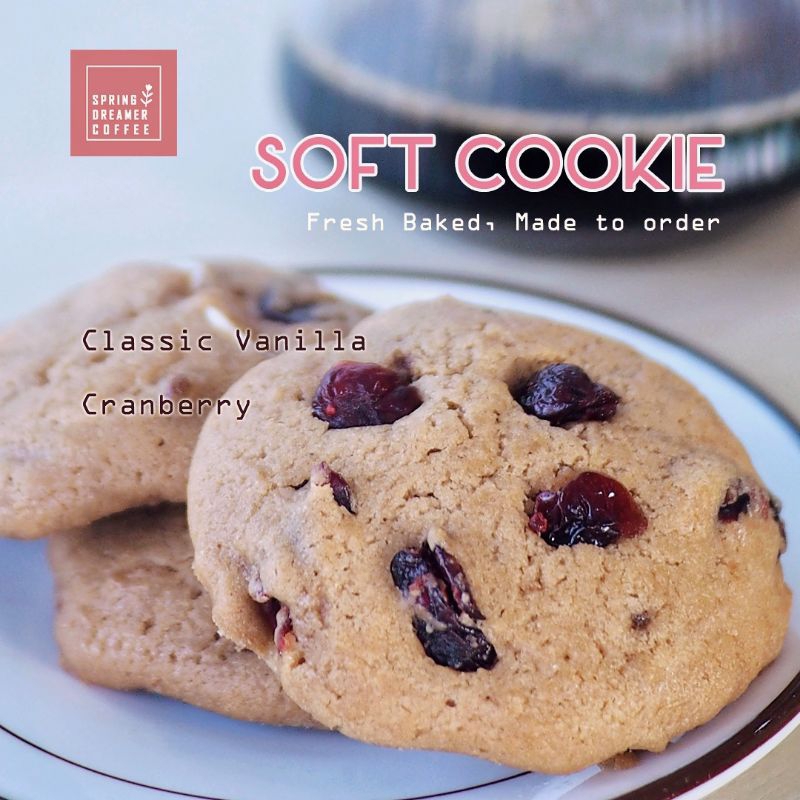 Biscuits, Cookies & Wafers 29 บาท ซอฟท์คุกกี้ คุกกี้นิ่ม คลาสสิคแครนเบอร์รี่     soft cookie classic cranberry อบสดใหม่ อร่อย ต้องลอง! Food & Beverages