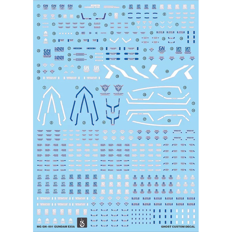 GHOST Water Decal MG 1/100 Gundam Exia
