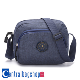 centralbagshop(C1313) -J1กระเป๋าสะพายข้างทรงนอน  ช่องเยอะ