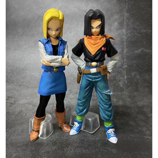 หมายเลข 17 หมายเลข 18 Dragon Ball Z Android 17 Android 18 PVC Figure 26 cm 2 Pcs/Set