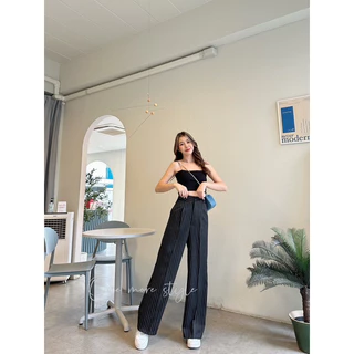 S-XXXL🎀ꫛꫀꪝ c o ll e c t i o n 🎀 ลายริ้วผ้าบางขากระบอกกลาง💕