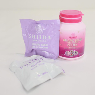 ชิดะ เกรฟซีด มัลติวิตามิน &amp; กลูต้า มิลล์ พลัส Shiida SHIDA GRAPE SEED GLUTA MILK PLUS ( Multi vitamin )