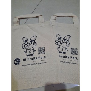 ขายชุดละ2ใบกระเป๋าผ้าJR Fruits Parkของใหม่มือ1ขนาด12นิ้ว