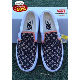 รองเท้าผ้าใบVANS Slipon Louis (แวนส์ สลิปออน ลายหลุยส์) (36-44) รองเท้าแบบสวมสำหรับผู้ชายหรือผู้หญิง สวยตรงปก100% H7A012