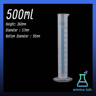 กระบอกตวงพลาสติก Plastic cylinder, Plastic Graduated Cylinder พลาสติก ขนาด 10, 25, 50, 100, 250, 500 ml