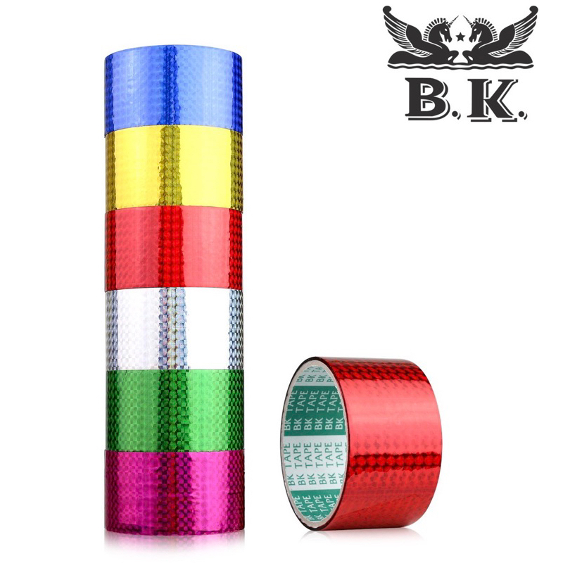 [1แถว] เทปเลเซอร์ 2" คละสี ยาว 12 หลา 1แถว (6ม้วน)