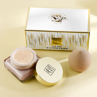 kakaxi คุชชั่นกุหลาบ ผิวสวยฉ่ำไม่หนักหน้า กันน้ำ  แถมฟองน้ำ Cushion Cream set-542