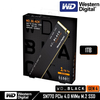 1 TB SSD (เอสเอสดี) WD BLACK SN770 - PCIe Gen4 NVMe M.2 2280 (WDS100T3X0E) รับประกัน 5 - Y