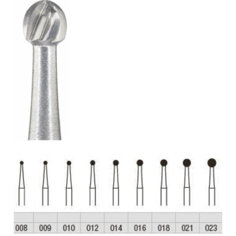 (ราคาต่อ 1 ดอก) Carbide round burs ดอกคาร์ไบด์ ดอกคาบาย