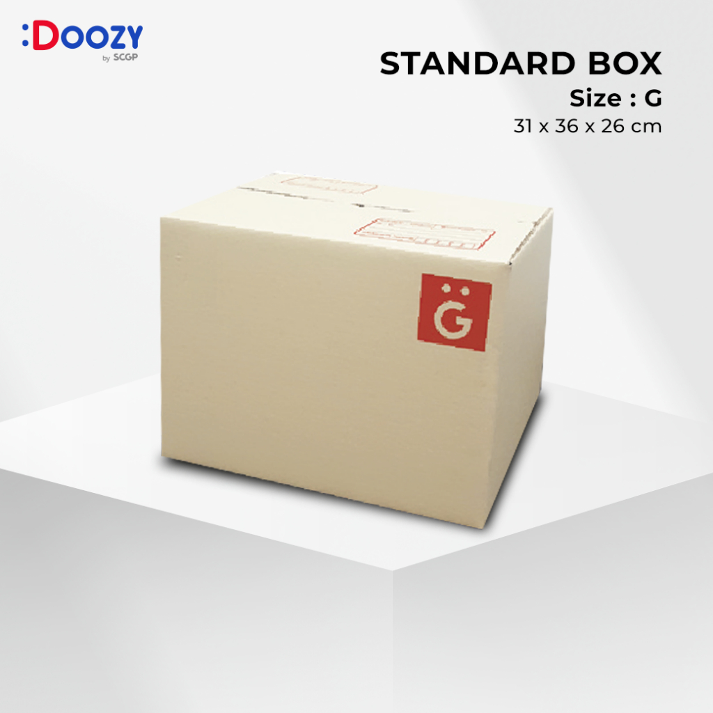กล่องไปรษณีย์ ขนาด G (ช) ( 31 x 36 x 26 ซม.)  แพ็ค 20 ใบ กล่องพัสดุ กล่องฝาชน Doozy Pack
