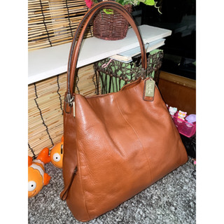 กระเป๋าสะพายข้าง Coach แท้ 12” หนังแท้ทั้งใบ สีนำ้ตาล