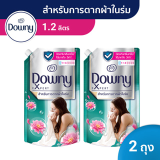 Downy Expert ดาวน์นี่ สำหรับการตากผ้าในร่ม น้ำยาปรับผ้านุ่ม ผลิตภัณฑ์ปรับผ้านุ่ม สูตรเข้มข้นพิเศษ 1.2 ลิตร X2