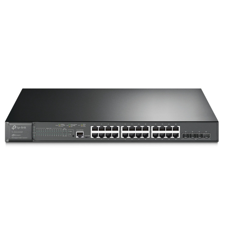 TP-LINK TL-SG3428XMP JetStream 24-Port Gigabit and 4-Port 10GE SFP+ L2+ Managed Switch with 24-Port 