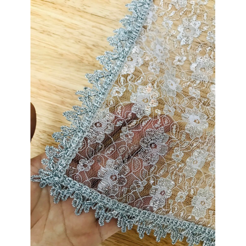 ผ้าคลุมหัวนาค ผ้าลูกไม้ สินค้ามี 3 สี (ราคาต่อผืน) - รูปที่ 3