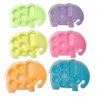 จานสีรูปช้าง มี8หลุม พร้อมส่ง