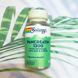 เอนไซม์แพนคริเอติน Pancreatin 1300mg 90vegcaps(Solaray®)ระบบย่อยอาหาร