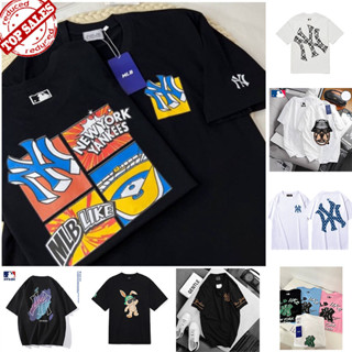 เสื้อ mlb เสื้อยืดMLB เข้าใหม่ New arrival MLB เสื้อยืดคอกลม มาใหม่เสื้อยืดลายNYเสื้อคู่รัก