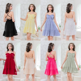 ❥ Cami Layer Dress ❥ เดรสสายเดี่ยวโชว์หลังจับจีบอก สวย!!