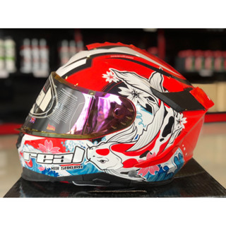 หมวกกันน็อค Real Helmet รุ่น Hurricane Koi Sakura (ลายปลาคราฟ) รุ่นที่ใครๆก็ตามหา