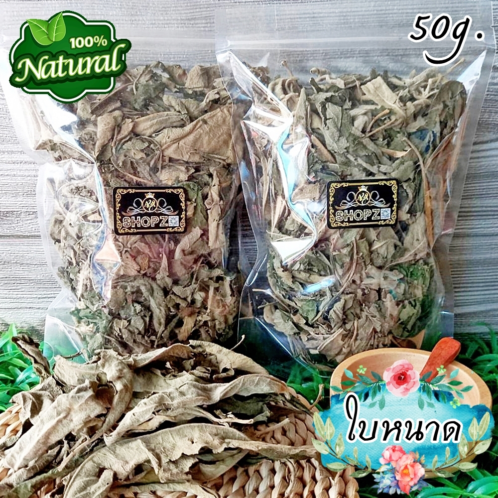 🍂ใบหนาดแห้ง🍂 50 กรัม ใบหนาดอบแห้ง Dried Blumea Balsamifera Leaves