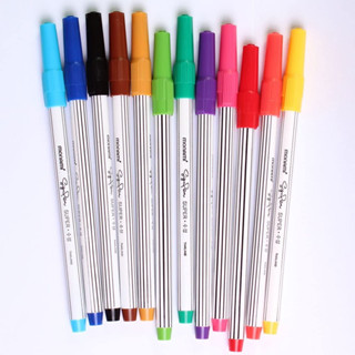 ปากกา ปากกาสีน้ำ ปากกาเมจิก มีให้เลือก 12 เฉดสี โมนามิ Monami  Super sign pen  ซูเปอร์ไซน์เพน ราคาต่อ 1 ด้าม