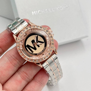 นาฬิกา ❤MK❤ สายแม่เลส หน้าปัดคลิสตันกลิ้ง หรูหรา Code:W4D070266