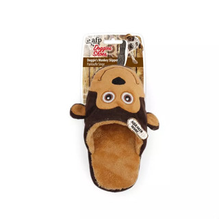 AFP Doggies Plush Monkey Slipper with Squeaker