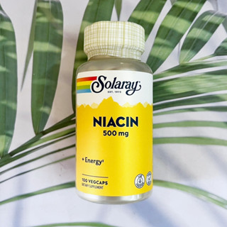 77% OFF ราคา Sale!! EXP:09/23  วิตามินบี 3 Niacin 500 mg 100 Veg Caps ไนอะซิน (Solaray®)