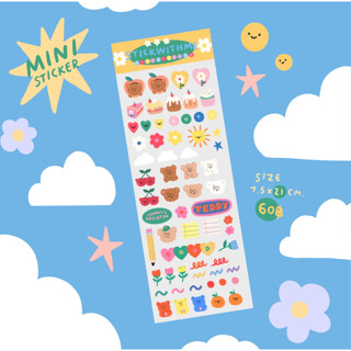 Transparent Mini sticker สติกเกอร์ขอบใส ไซส์ 7x21cm | Stickwithme4ev