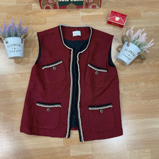 Jacket แขนกุดผ้าTweed size M