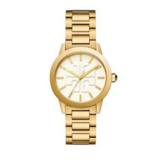 TORY BURCH TBW2010 LARGE GIGI CREAM GOLD STAINLESS STEEL BRACELET WOMEN WATCHES