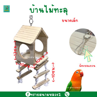 ของเล่นนกของเล่นงานไม้ เหมาะสำหรับนกแก้ว ชูก้า กระรอก