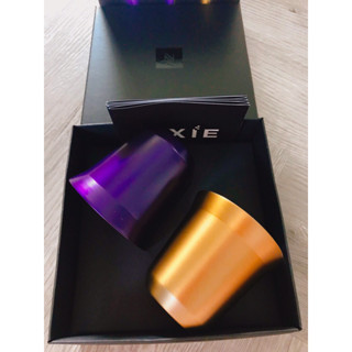 Set แก้วกาแฟNespresso Pixie สีม่วงArpeggio+สีทองVollutoขนาดEspresso 80 ml.