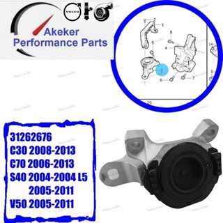 FOR Volvo C30 C70 S40 V50 Passenger Front Right Side Lower Engine Motor Mount 31262676 30776303 2005 2006 2007 2008 2009