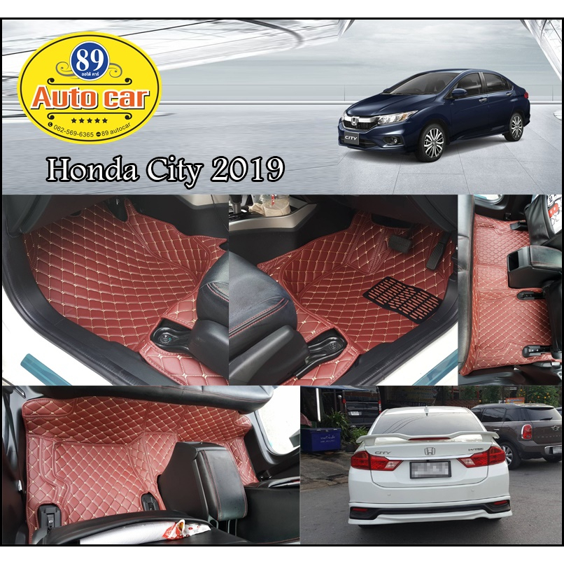 พรม6D ปูพื้น Honda City 2014-2019 เข้ารูป