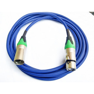 สายไมค์โครโฟนxlr Cable Stereo สายสีน้ำเงิน หัวสีเขียว