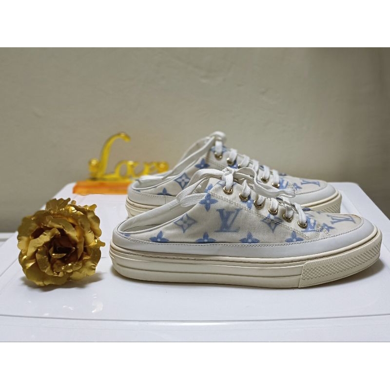 🤩แท้มือสอง✌️ ไซส์ 36 Louis Vuitton LV Stellar Open Back sneakers รองเท้าแบรนด์เนมมือสอง