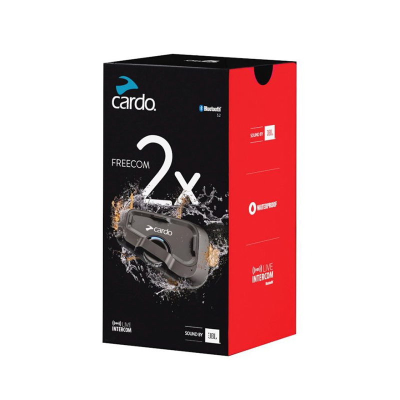 บูลทูธติดหมวกกันน็อค Cardo รุ่น FREECOM 2X -SINGLE
