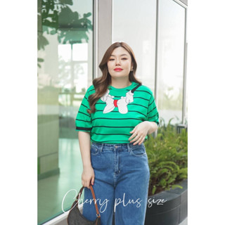 🔥Plussize🔥เสื้อคนอ้วน🔥 เสื้อหน้าผ้าก่อนยืด  50” ยืดถึง 60