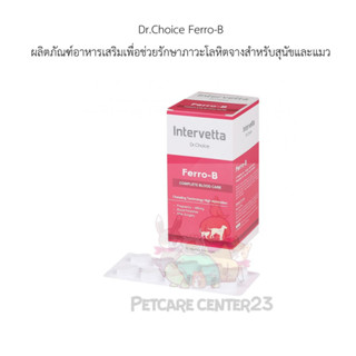 Dr.Choice Ferro-B 100 tablets อาหารเสริมบำรุงเลือดสำหรับสุนัขและแมว