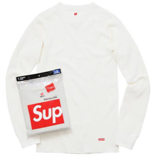 SUPREME HANES THERMAL CREW TEE (OFF WHITE)